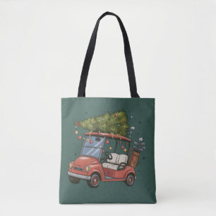 Tote Bag Sapin de Noël de chariot de golf Cadeau pour amate