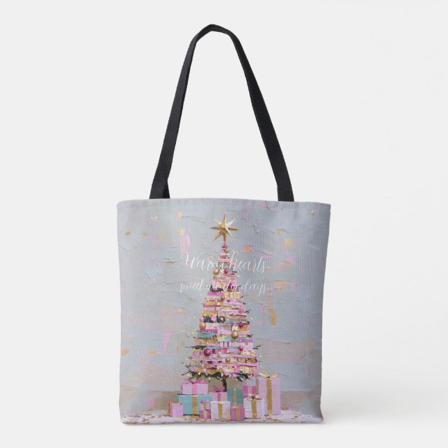 Tote Bag Sapin de Noël Impasto Rose Gold (Dos)