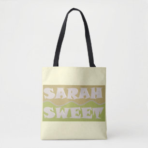 Tote Bag Sarah Sweet design couleur sable vert clair