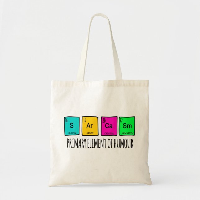 Tote Bag Sarcasme Principaux Éléments De L'Humour (Devant)