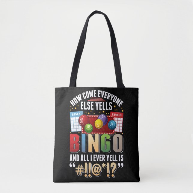 Tote Bag Sarcastic Bingo Player Humor Men Women Funny Bingo (Devant)