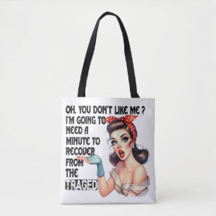 Tote Bag Sarcastic Funny Cite Un Cadeau Pour Son Design Rét