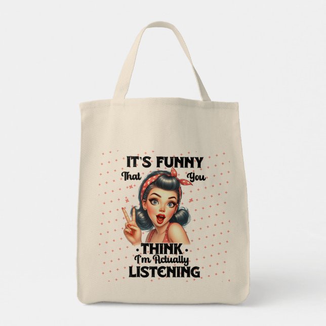 Tote Bag Sarcastique Drôle Citation Filles Chose (Dos)