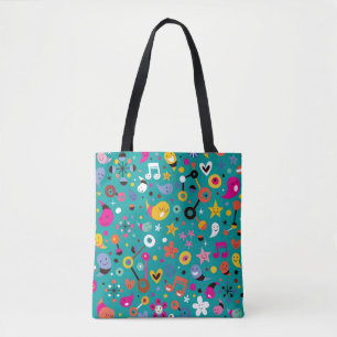 Tote Bag sarcelle d'hiver de motif de bande dessinée