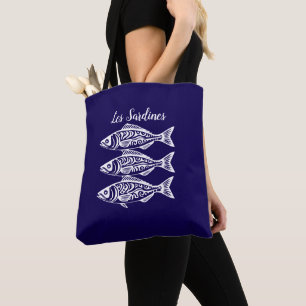 Tote Bag Sardines-Bleu Hawaïen