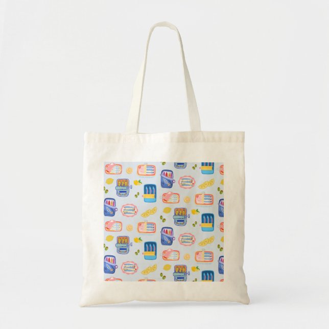Tote Bag Sardines et citrons (Devant)