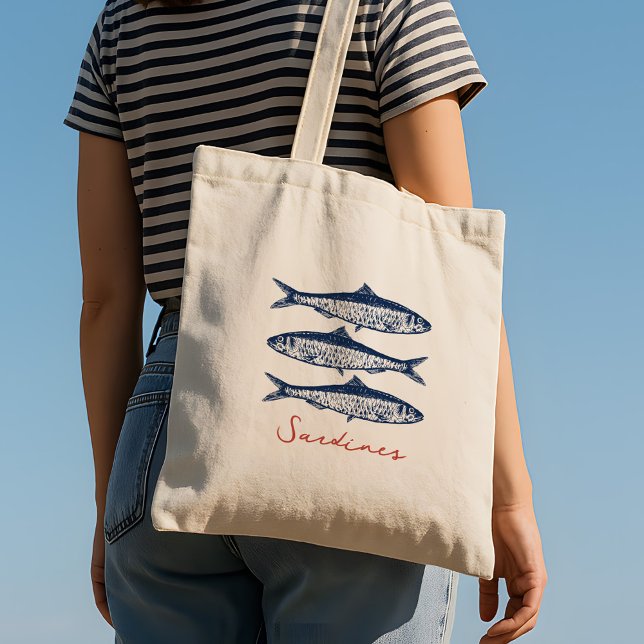 Tote Bag Sardines Pêcheur Côtier esthétique (Créateur téléchargé)