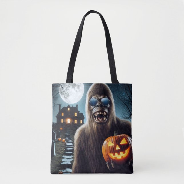 Tote Bag Sasquatch sur Halloween (Devant)