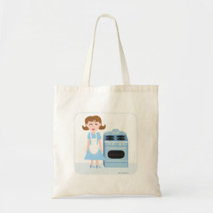 Tote Bag Sassy Fifties Housewife Art Cartoon Style Design