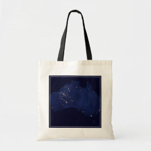Tote Bag Satellite Les Lumières Nocturnes De L'Australie.