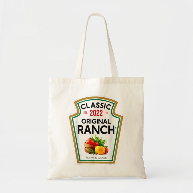 Tote Bag Sauce Ranch Salade verte Dressing Costume d'Hallow (Devant)