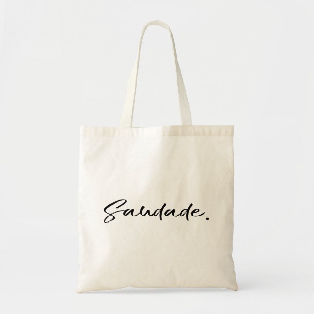 Tote Bag Saudade Noir (Devant)