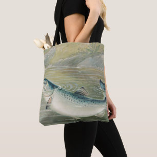 Tote Bag Saumon de Californie par S.A. Kilbourne, Poisson V
