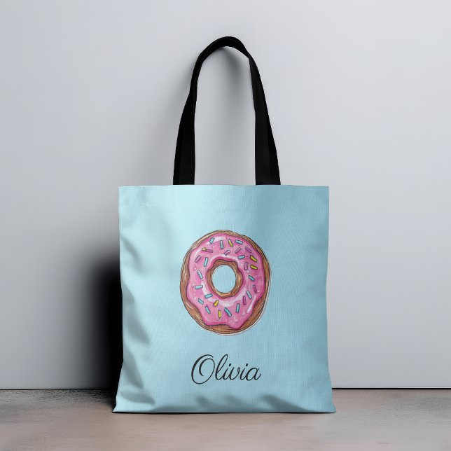 Tote Bag Saupoudrer la fille sucrée Donut (Créateur téléchargé)