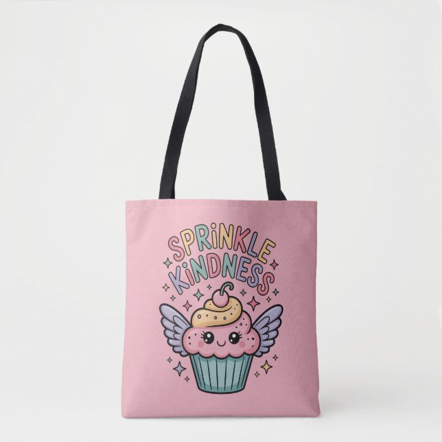 Tote Bag Saupoudrez de gentillesse | Cupcake (Devant)