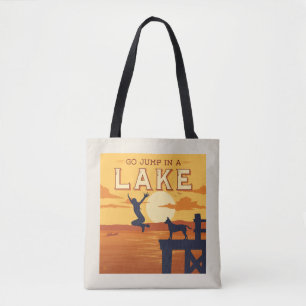 Tote Bag Sauter Sur Un Lac