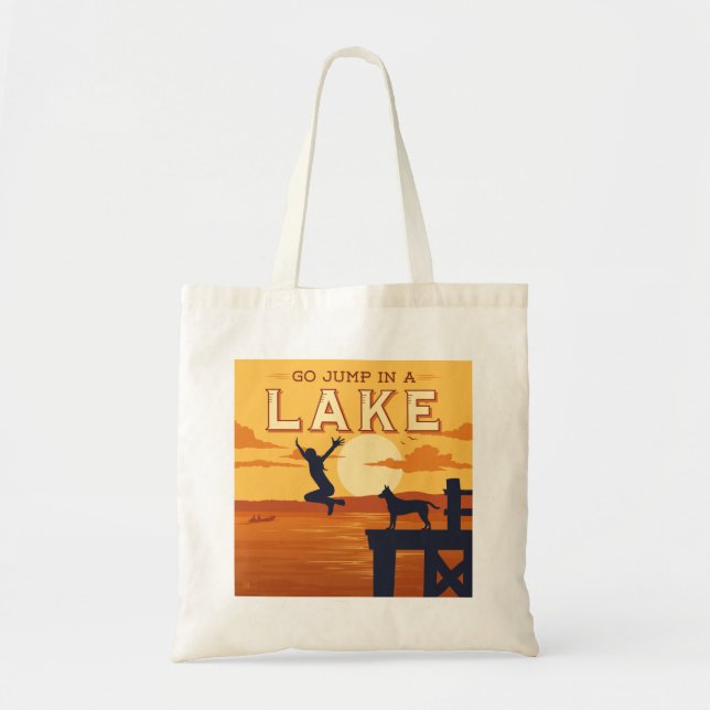 Tote Bag Sauter Sur Un Lac (Devant)