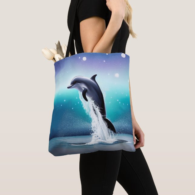 Tote Bag Sauts de dauphins dans l'océan (De près)