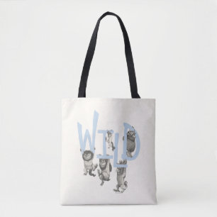 Tote Bag SAUVAGE Wild Things et Max - Bleu