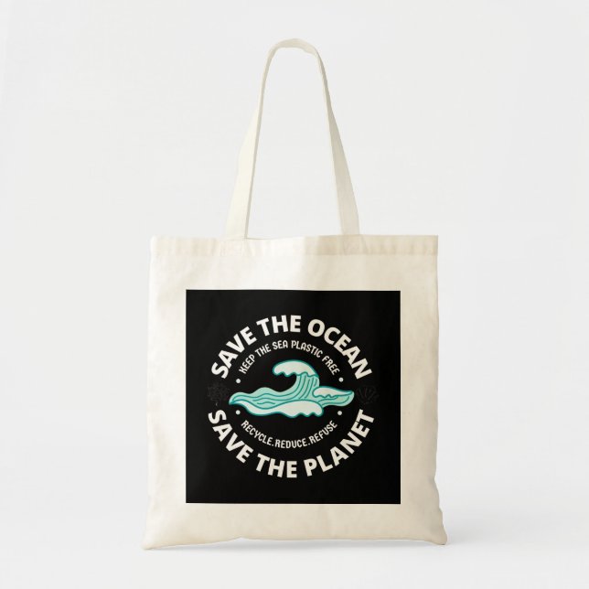 Tote Bag sauver l'océan sauver la planète (Devant)