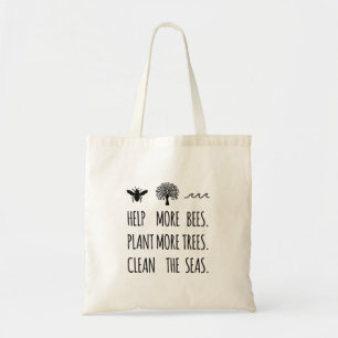 Tote Bag Sauvez la chemise des abeilles, Plantes arbres Mer