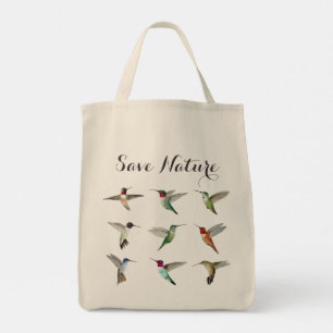 Tote Bag Sauvez la nature Colibris d'Amérique du Nord