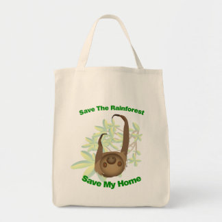 Tote Bag Sauvez la paresse de forêt tropicale