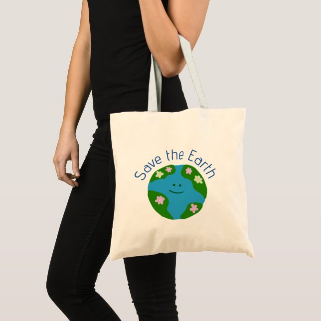 Tote Bag Sauvez la Terre (Devant (produit))