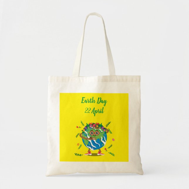 Tote Bag Sauvez le Jour des terres vert (Devant)