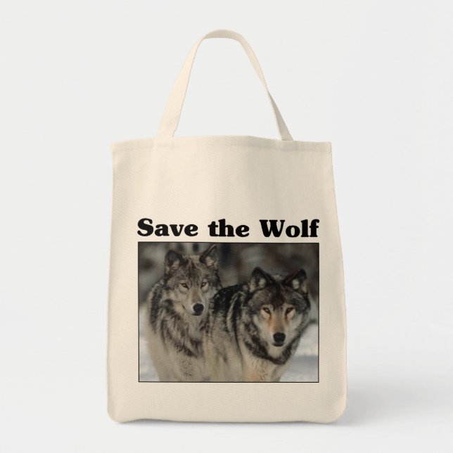 Tote Bag Sauvez le loup (Devant)