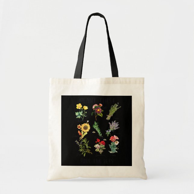 Tote Bag Sauvez les abeilles Fleur de Miel Plante apiculteu (Devant)