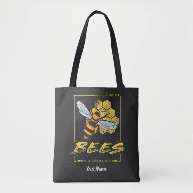 Tote Bag Sauvez les abeilles pour l'apiculteur et l'apicult (Devant)