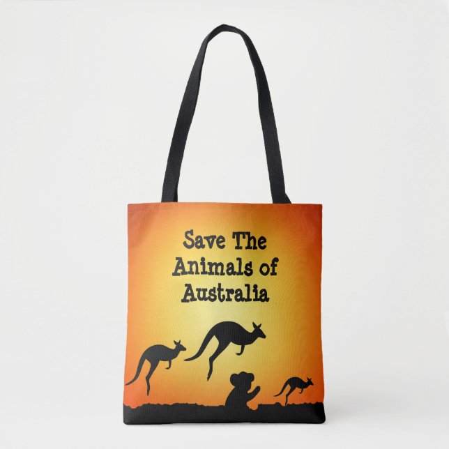Tote Bag Sauvez les animaux d'Australie (Devant)