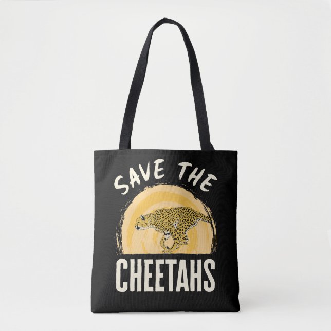 Tote Bag Sauvez les guépards animaux en danger (Devant)
