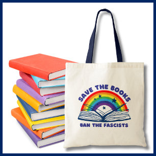 Tote Bag Sauvez les livres Interdire les fascistes anti-cen