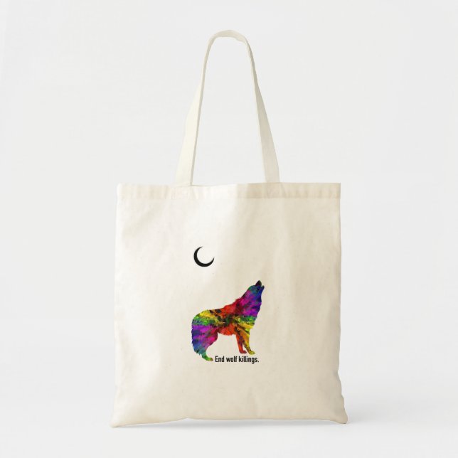 Tote Bag Sauvez les loups (Devant)