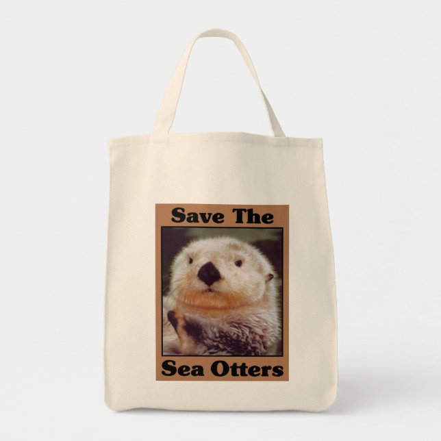 Tote Bag Sauvez les loutres de mer (Devant)