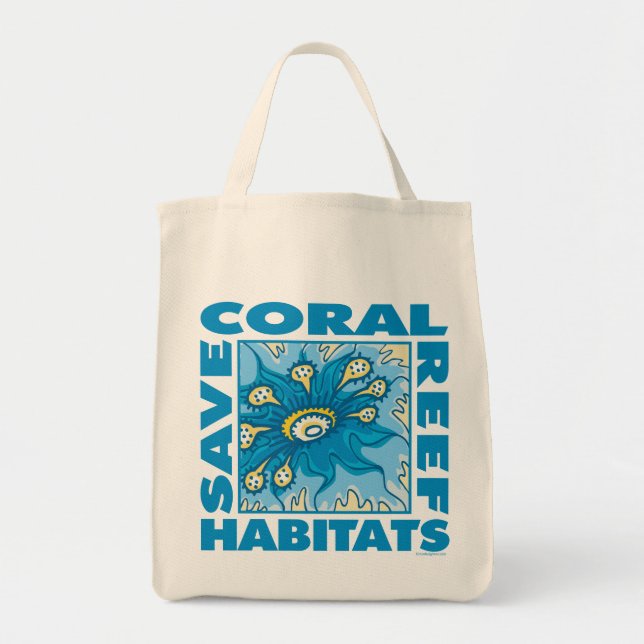 Tote Bag Sauvez les récifs coralliens (Devant)