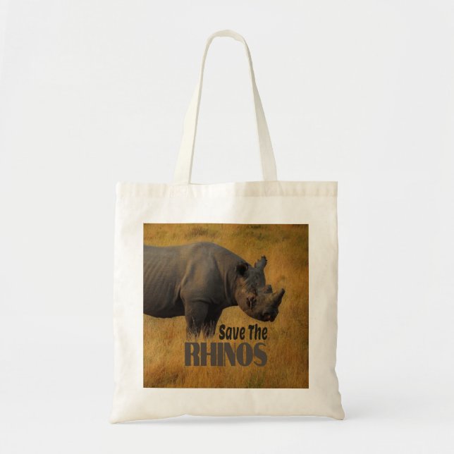 Tote Bag Sauvez Les Rhinos (Devant)