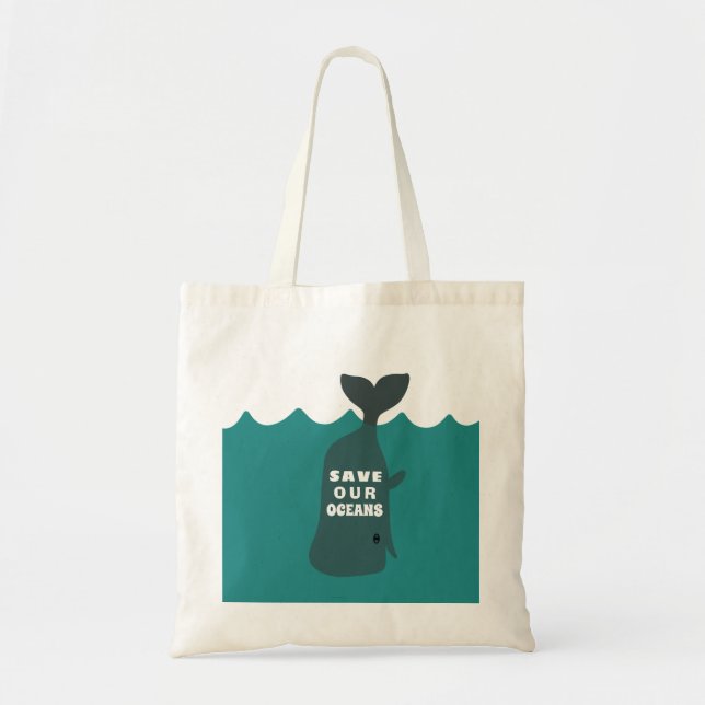 Tote Bag Sauvez nos océans Baleine d'Art De l'environnement (Devant)