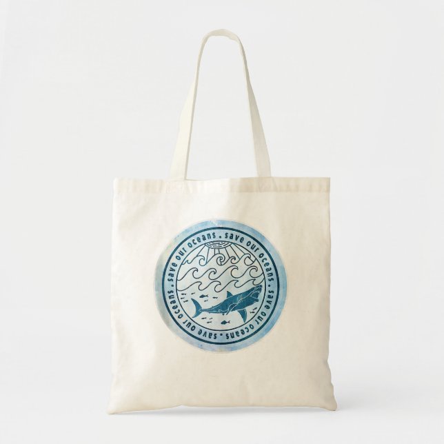 Tote Bag Sauvez nos océans Conservation et Faune Preserva (Devant)