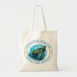 Tote Bag Sauvez nos océans - Tortue de mer