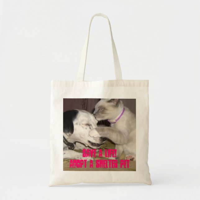 Tote Bag sauvez un animal familier fourre-tout d'abri de (Devant)