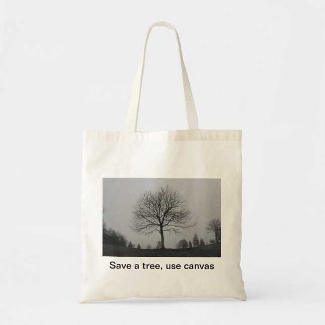 Tote Bag Sauvez un arbre (Devant)