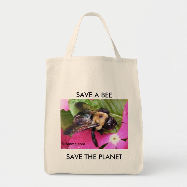Tote Bag Sauvez une abeille, sauvez la planète (Devant)