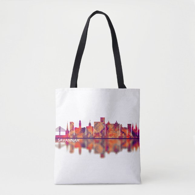 Tote Bag Savannah USA Skyline (Devant)