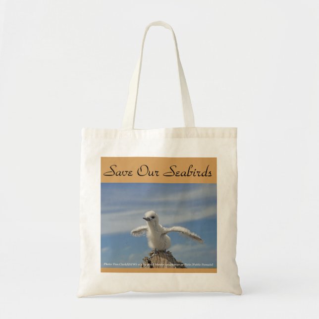 Tote Bag Save Our Seabirds Birder's Bag by RoseWrites (Devant)