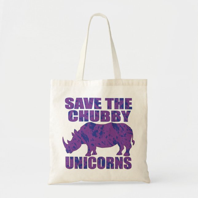 Tote Bag Save-The-Chubby-Unicornes - (Devant)