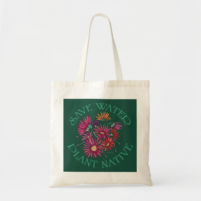 Tote Bag Save Water - Plante native (Devant)