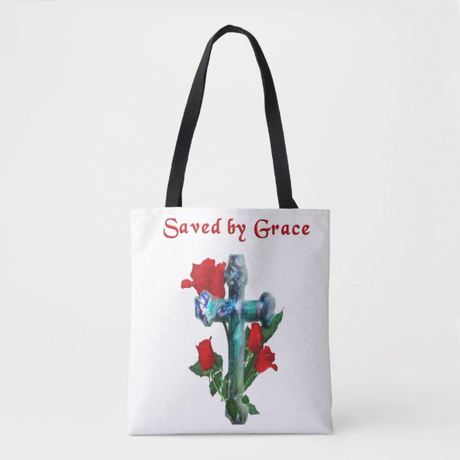 Tote Bag Saved by Grace (Devant)